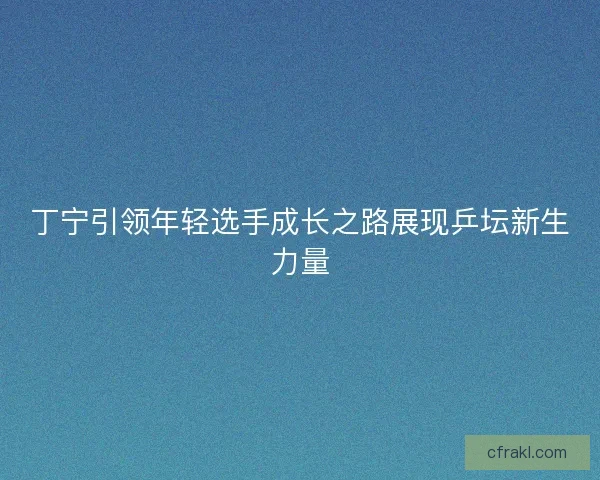 丁宁引领年轻选手成长之路展现乒坛新生力量